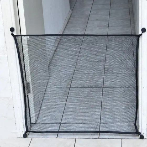 Tela Grade de Porta e Escada Proteção Cachorro Criança e Bebê PP ao G com Ganchos de Cola Dupla Face