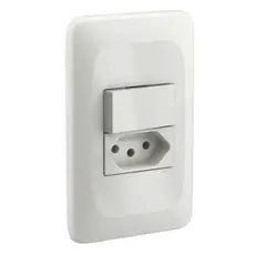 Interruptor Simples + Tomada 20a 250v 4x2 Lorenzetti Zuli Branco