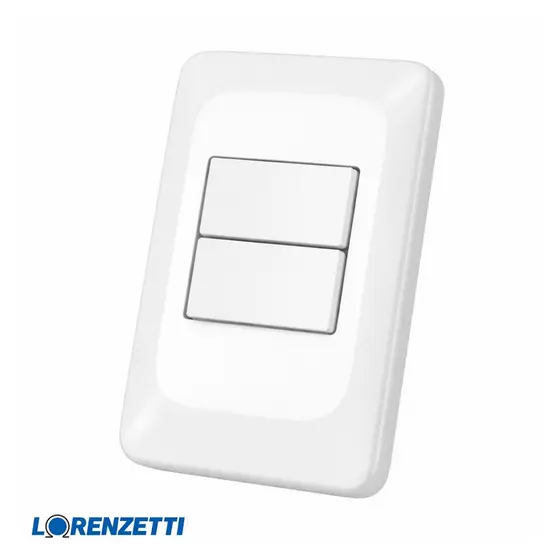 Interruptor Duplo Paralelo 4x2 10a 250v Branco Lorenzetti