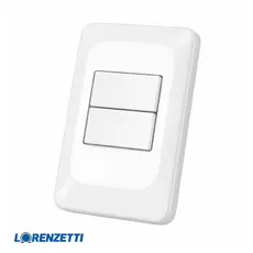 Interruptor Duplo Paralelo 4x2 10a 250v Branco Lorenzetti