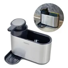 Porta Esponja Suporte Dosador Dispenser De Sabão Inox Tramontina 250ml Detergente