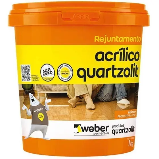 Rejunte Acrílico 1kg Branco Quartzolit