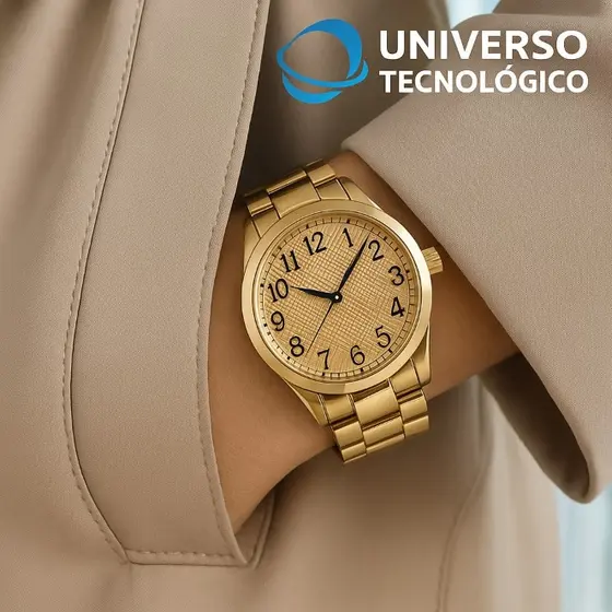 🔥OFERTA🔥 Relógio Feminino Dourado Quartz