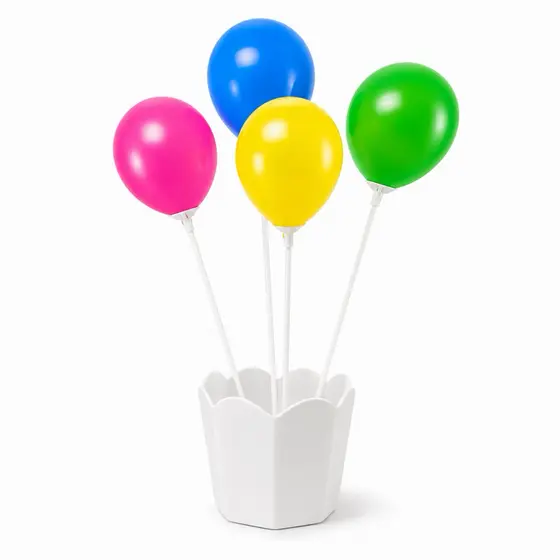 KIT 10 Cachepô Centro De Mesa Para Festa, Aniversário, Casamento com Varetas e Suporte para Balão