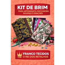 Kit 2 Kg Brim Estampado tecidos estampados | Cores Sortidas para Artesanato e Costura Criativa