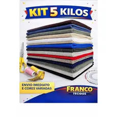KIT 5 kg de Retalhos de Tecidos Forro Base para Tapetes, Tecidos de Estofados ,faça renda extra