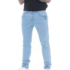 Calça Jeans Masculina Slim Delave Azul Claro Lycra Elastano Conforto Presente Pai