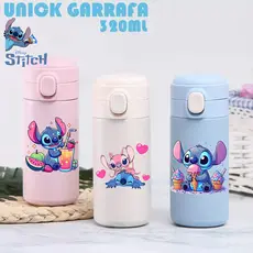 Stitch Garrafa Térmica 320ml Infantil Lancheira Escola Criança