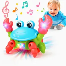 Brinquedo Caranguejo Fujão Som Luz e Movimento Criança Siri Carangueijo Musical