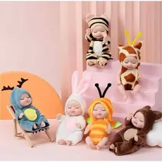 Kit 3/6 babys Brinquedo infantil mini bonecas para bebê menina reborn silicone realista simulação sleep baby