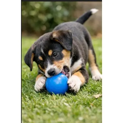 Kit 2 Bolas Maciça Lisa 75 mm Para Cães Cachorro Dura Resistente
