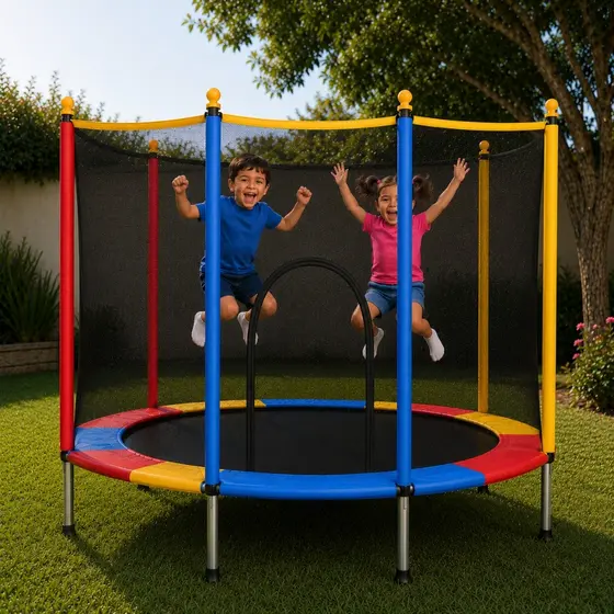 Cama Elástica Infantil Pula Pula Trampolim Colorida Criança Reforçado Resistente