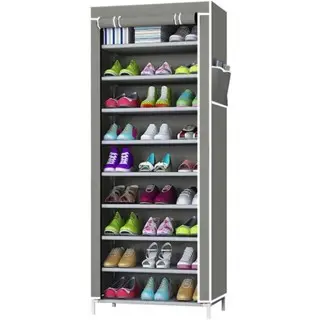 Sapateira Vertical Zíper 9 Prateleiras Multiuso Tênis Forte COR SORTIDA