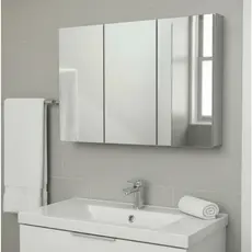 Espelho 80cm Para Banheiro Armário 3 Portas  - 100% MDF - MONTADO