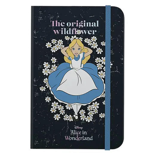 Caderno A5 com Elástico e 96 folhas - Alice in Wonderland