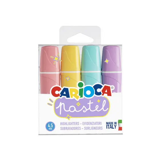 Marcadores de Texto Sortidos 4 unidades Pastel Carioca