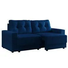 Sofá 3 Lugares Retrátil Lubeck Linho Azul Marinho