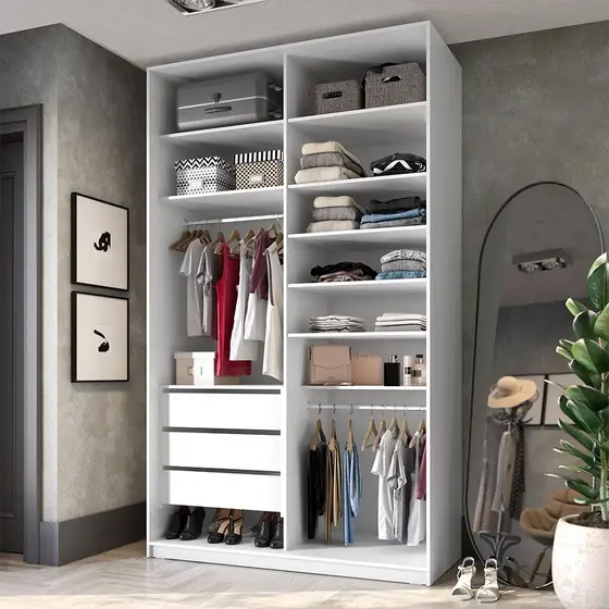 Guarda-Roupa Closet Sion 3 GV Branco 140 cm