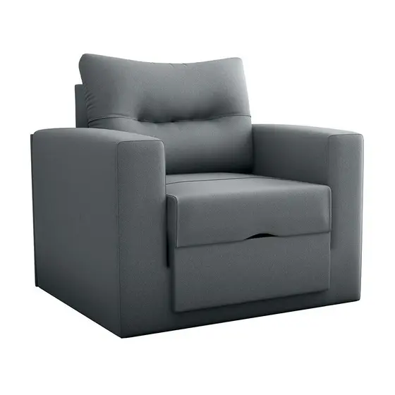 Sofá-Cama Solteiro Marisol Suede Cinza
