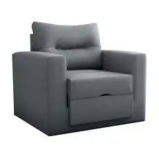 Sofá-Cama Solteiro Marisol Suede Cinza