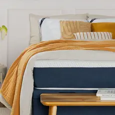 Colchão Solteiro Mola Ensacada Guldi Macio (25x88x188) Azul e Branco