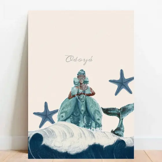 Quadro Placa decorativa Yemanja Iemanja Orixá Umbanda Candomblé rainha do mar 03