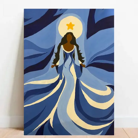 Quadro Placa decorativa Yemanja Iemanja Orixá Umbanda Candomblé rainha do mar 010