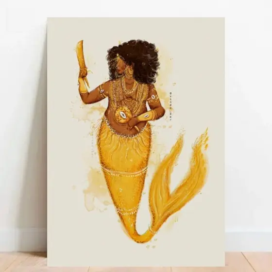 Quadro Placa decorativa Oxum Orixá Umbanda Candomblé Rainha das Águas Doces 08