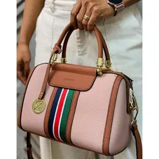 Bolsa Estruturada de Couro com Design Clássico e Listras Elegantes Chalita