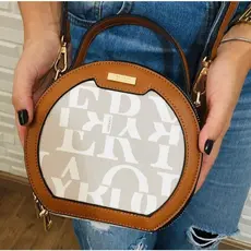 Bolsa Feminina Veryrio Baú Duplo Compartimento Estruturada Estampada Luxuosa Alça Transversal
