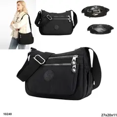 Bolsa Feminina Transversal Impermeável Nylon  Escola Trabalho Faculdade Academia Cores