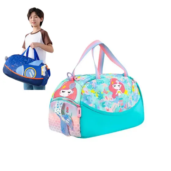 Bolsa mala infantil academia natação viagem . Bolsa Mala Maternidade personagens pernoite.