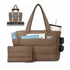 Bolsa Feminina Grande Capacidade com Múltiplos Bolsos Casual Versátil Use a Tiracolo ou Transversal