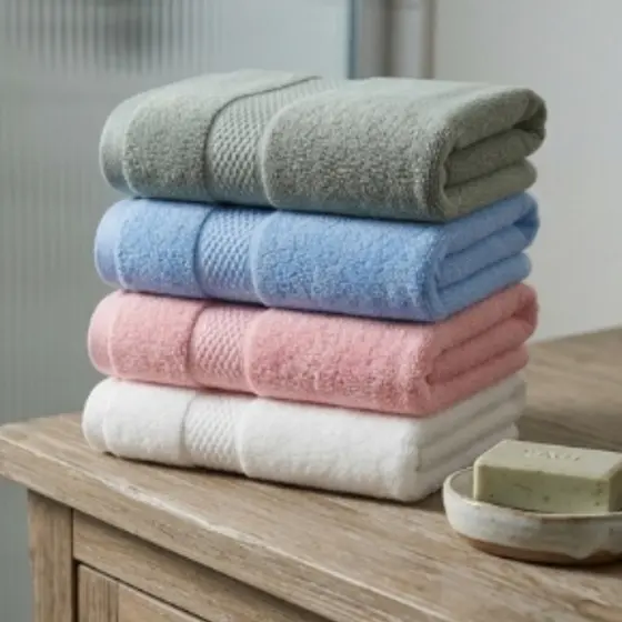 Toalha de Banho Premium 100% Algodão Macia, Alta Absorção e Toque Suave – 4 Cores