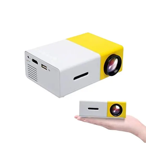 Projetor Multimídia Portátil Compatível HDMI USB AV Cinema em Casa 3 Cores