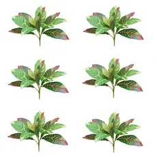 Galho Cróton Folhagem Artificial Plantas Folhas Pequenas Decoração Casa Jardim