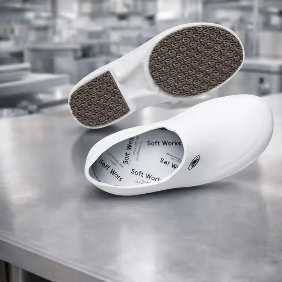 Soft Works BB65 Sapato Tênis Branco EVA Antiderrapante Profissional Hospital Cozinha