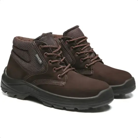 Bota de Segurança Dubai Marrom | Couro | Bico Aço | Solado PU | Modelo 4031BAEN4400LL