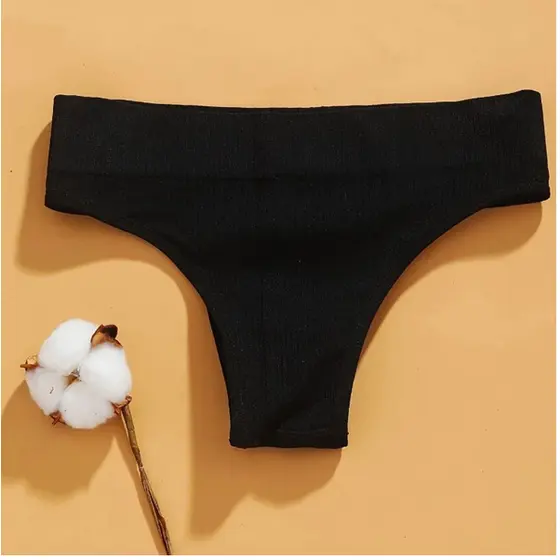 Kit 05/10 Calcinhas Canelada Importada Tanga Conforto Calcinha Cintura Alta Pala Dupla