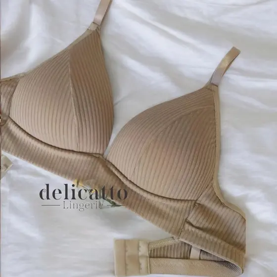 Sutiã Feminino Canelado Sem Aro Bojo Soft Confort Soutien Molinho Macio Sustentação Conforto Diário