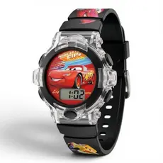 Relógio Infantil Digital Musical Carros Menino Relâmpago McQueen Filme Corrida Pulseira Macia Presente Top