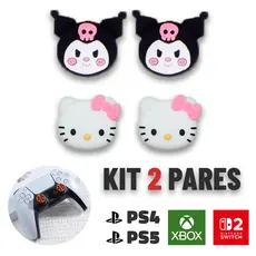 2 Pares 4 Unidades De Grip Borracha de Silicone Para Analógicos de Controles de PS5/PS4/Xbox Series, One e 360