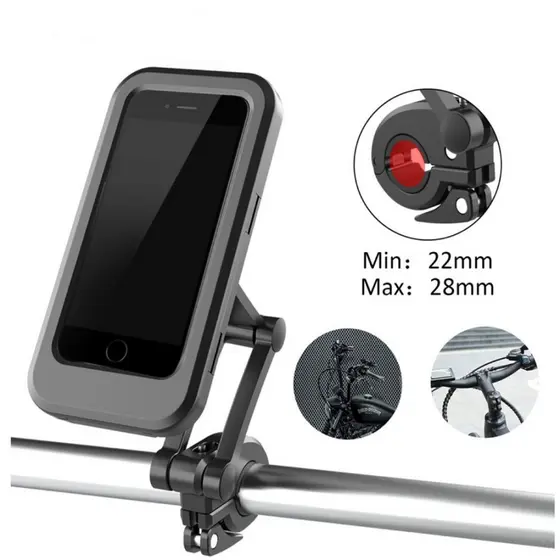 Novo Suporte para celular motocicleta à prova d'água 360 ° giratório ajustável de 6,3 polegadas suporte alta qualidade