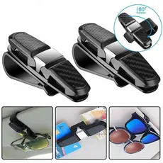 Kit 2 Porta Oculos Suporte Quebra Sol Veicular Clip Novo