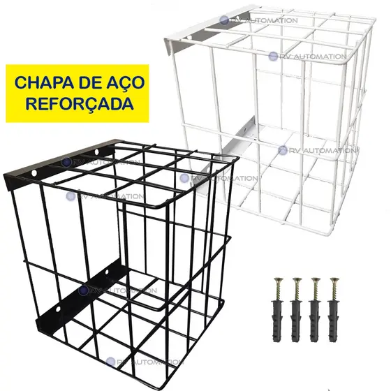 Grade De Proteção Tipo Gaiola Para Câmera De Segurança Cftv Quadrada Reforçada