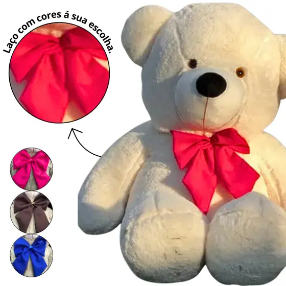 Urso Pelúcia Grande Teddy 90 cm Antialérgico