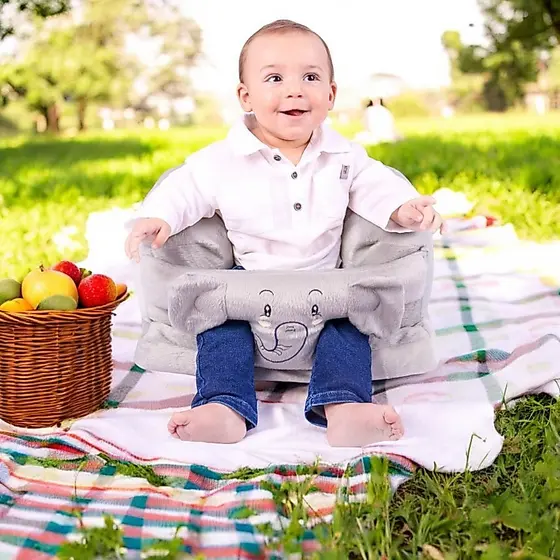 Poltrona Sofazinho Estofado para Bebê 6M+ – Cadeirinha Infantil Macia e Segura para Sentar