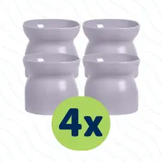 Kit Pet Games Com 4 Comedouro Ou Bebedouro Alto Elevado Ergonocat Para Gato Ergonômico E Saudável