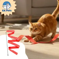 Varinha De 50cm Da Pet Games Cat Fita Brinquedo Interativo Super Resistente E Divertido