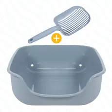 Kit Pet Games Com Caixona De Areia + Pazona Higiênica Para Gatos Caixa E Pá Sanitária Premium